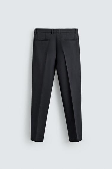100% WOOL SUIT TROUSERS - Dark navy by Zara - Image 5