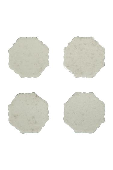 MIRRORED COASTERS (PACK OF 4) - Dark silver by Zara