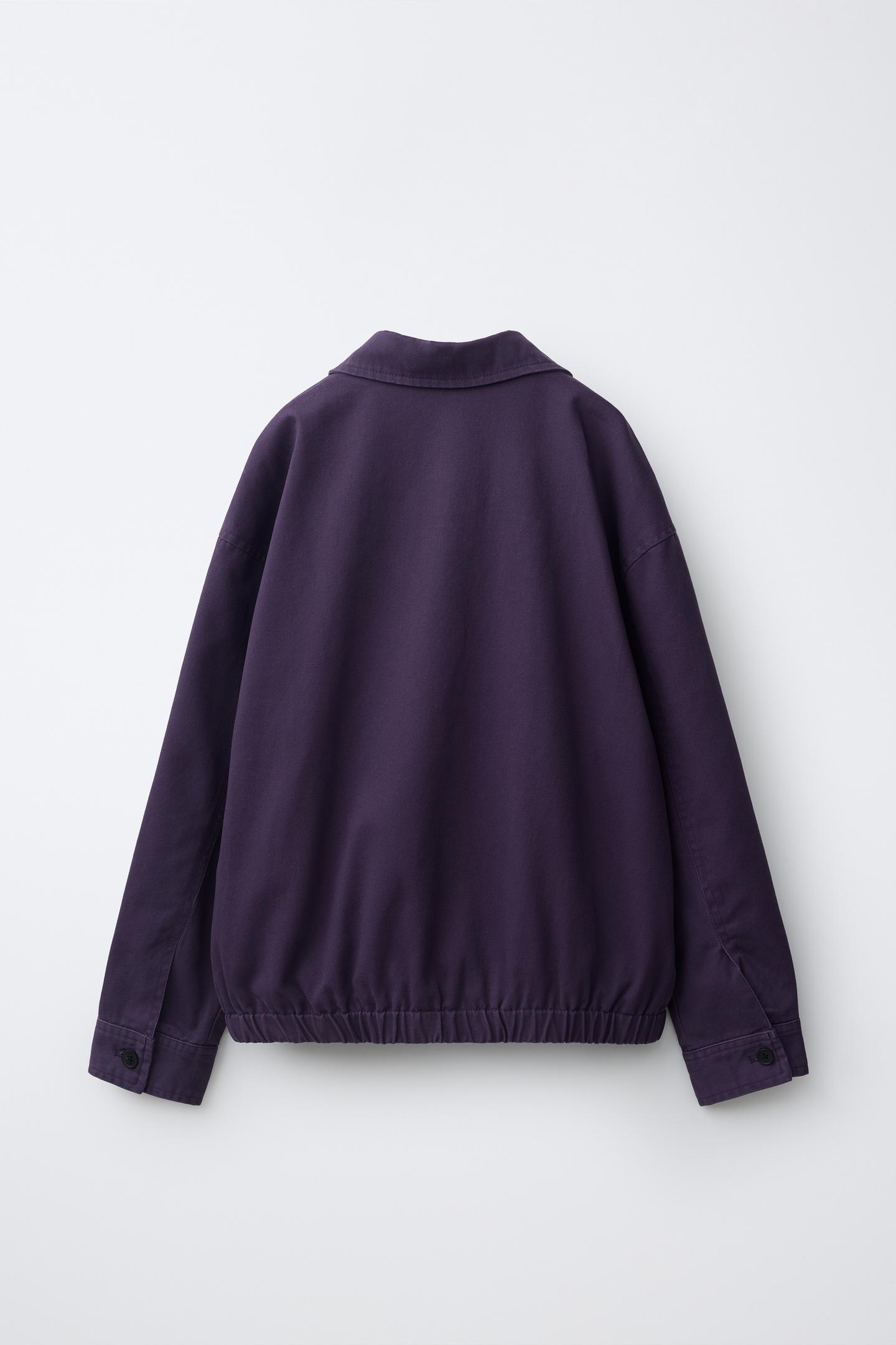 Детская куртка Zara Washed Effect Twill, цвет: Фиолетовый — фото 2