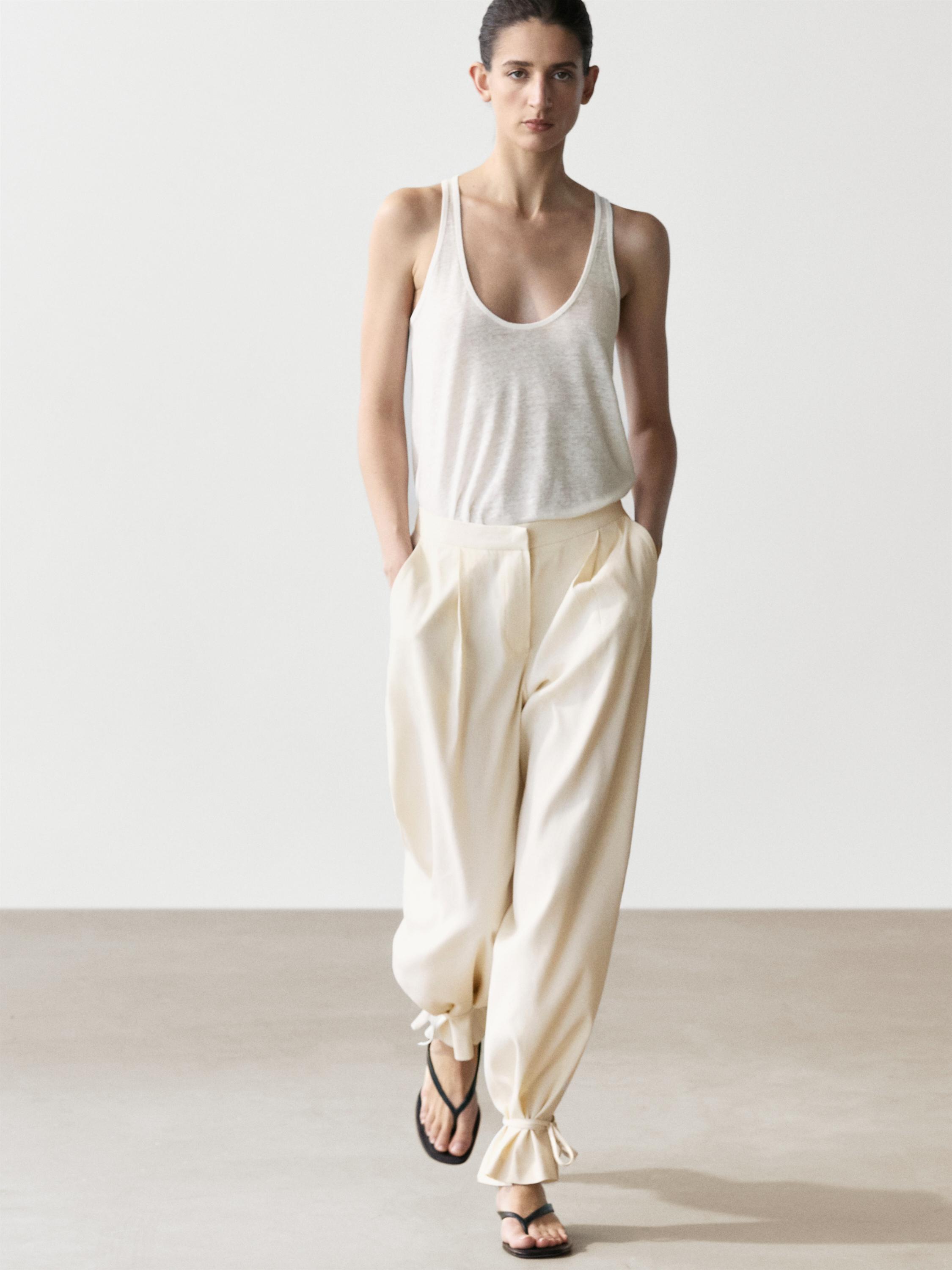 Pantalon fluide barrel fit