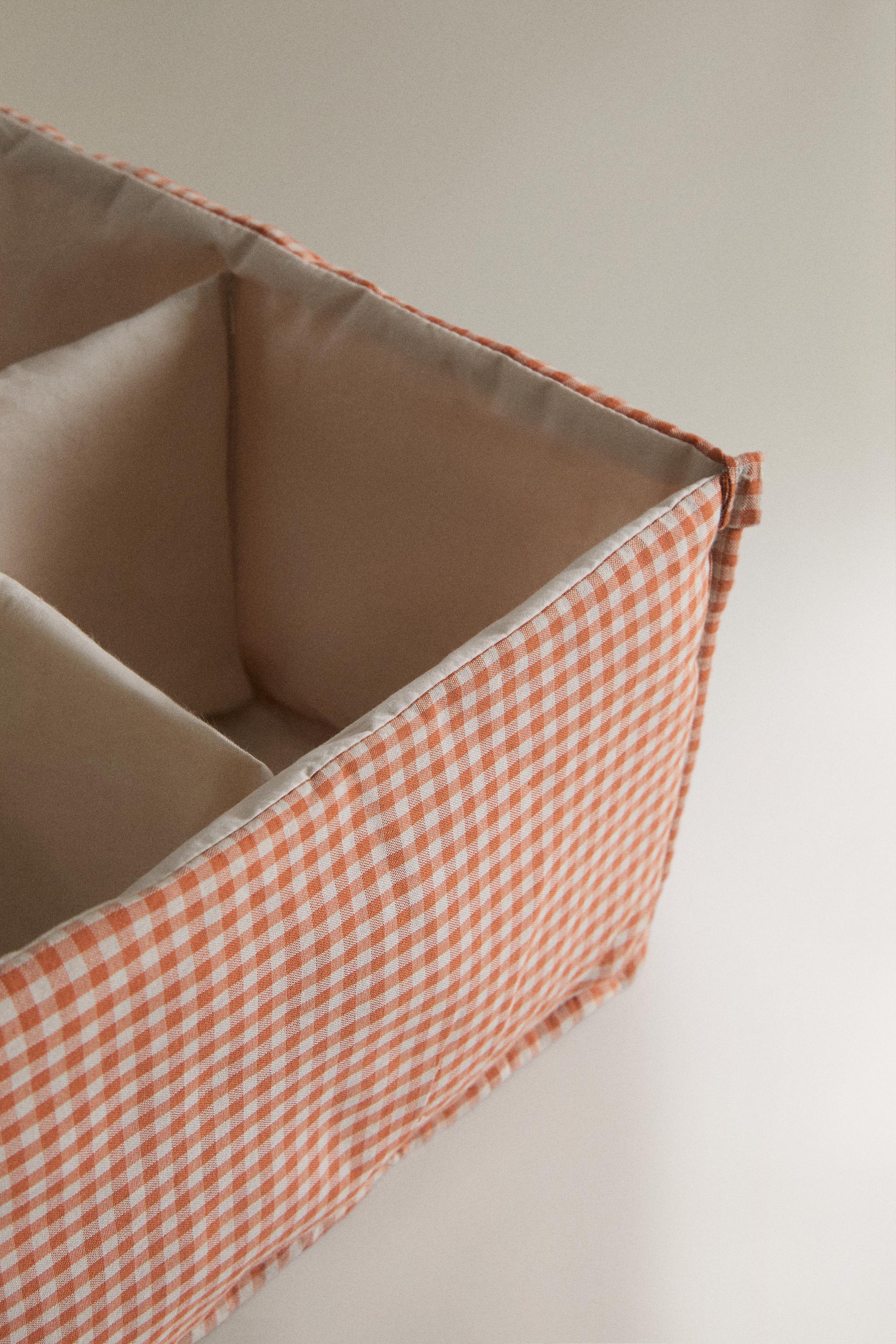 Zara COTTON GINGHAM BABY ORGANIZER — фото 3