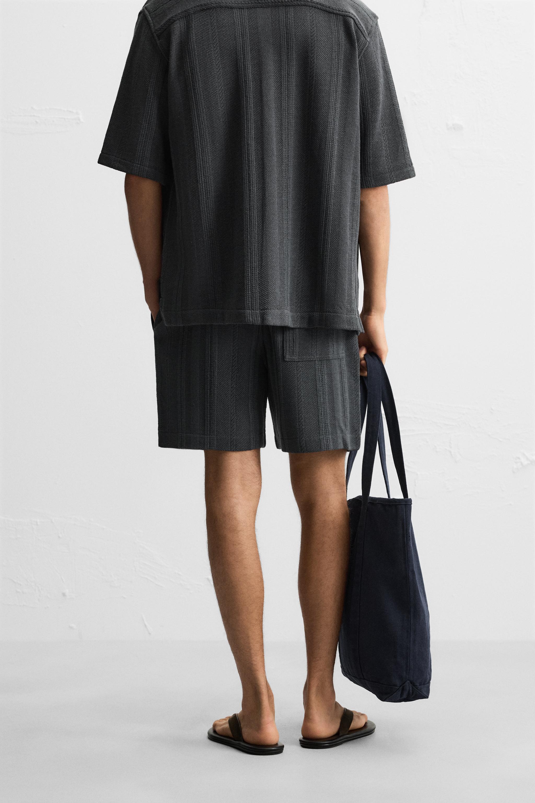 ★ドイツ発*ZARA*新作*テクスチャージャガードショーツ/D BROWN 00706143700-p.jpg?ts=1750946832711