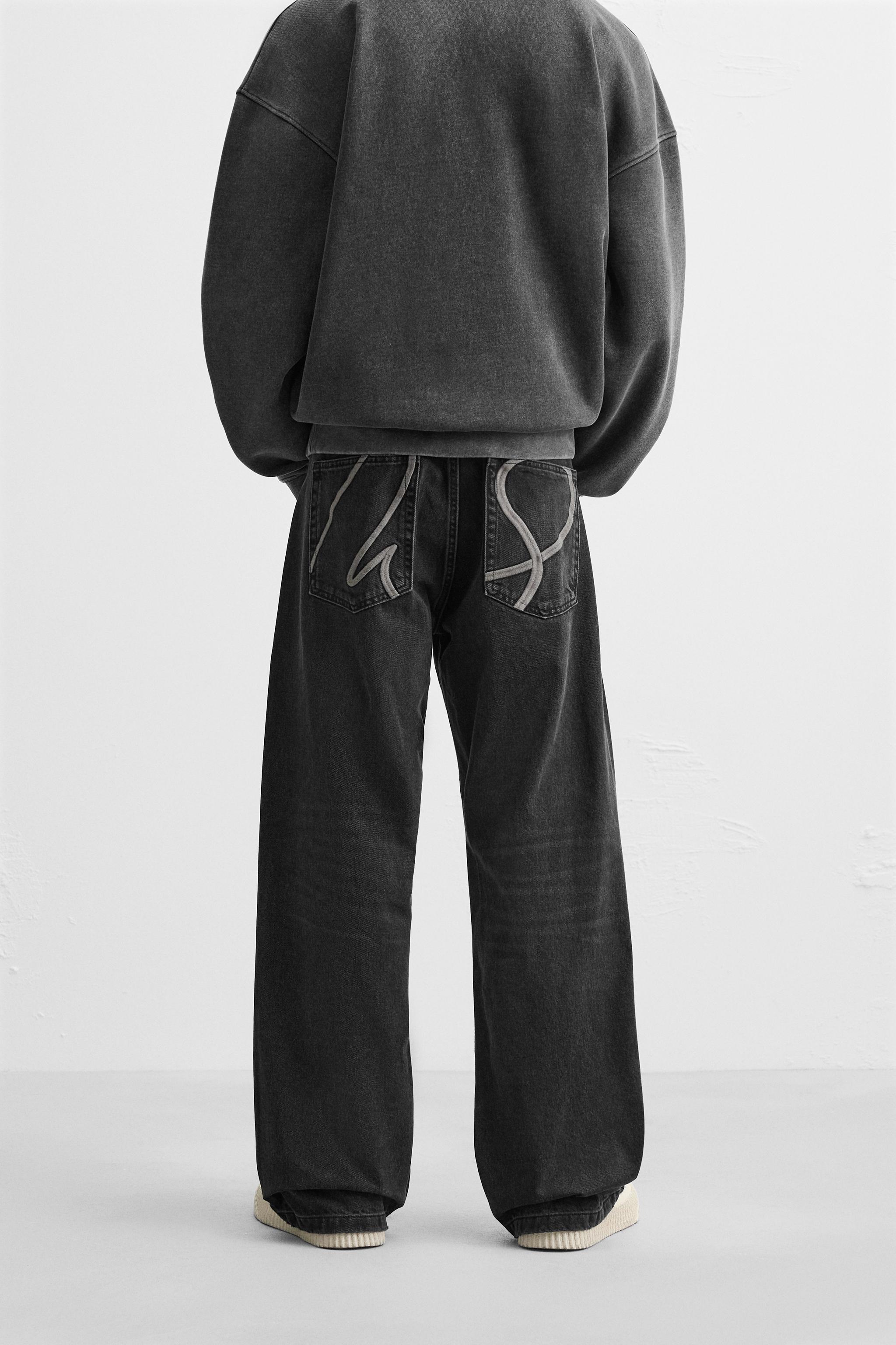 ZARA EXTRA BAGGY エクストラバギー　Black denim 40 ZARA エクストラバギーデニム 4月10日まで掲載｜Yahoo!フリマ