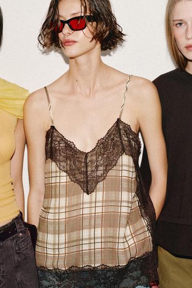 CHECK CAMISOLE TOP - Multicoloured by Zara - Image 6