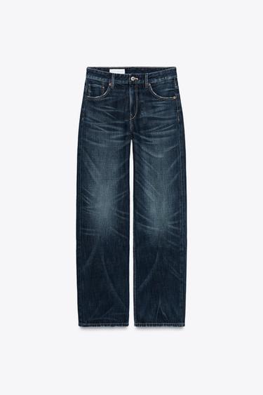 JEANS TRF BOYFRIEND TIRO MEDIO - Marino de Zara