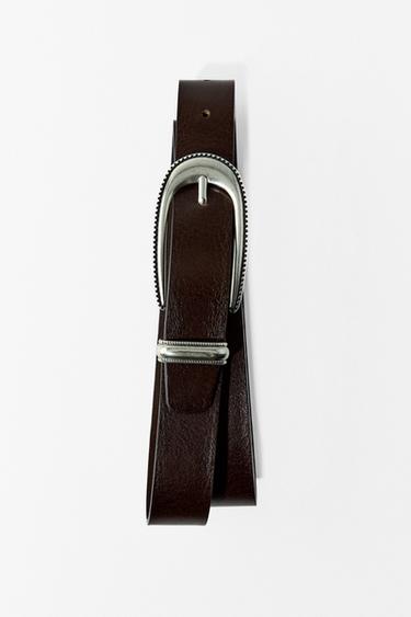 Zara METAL BUCKLE BELT - Brown