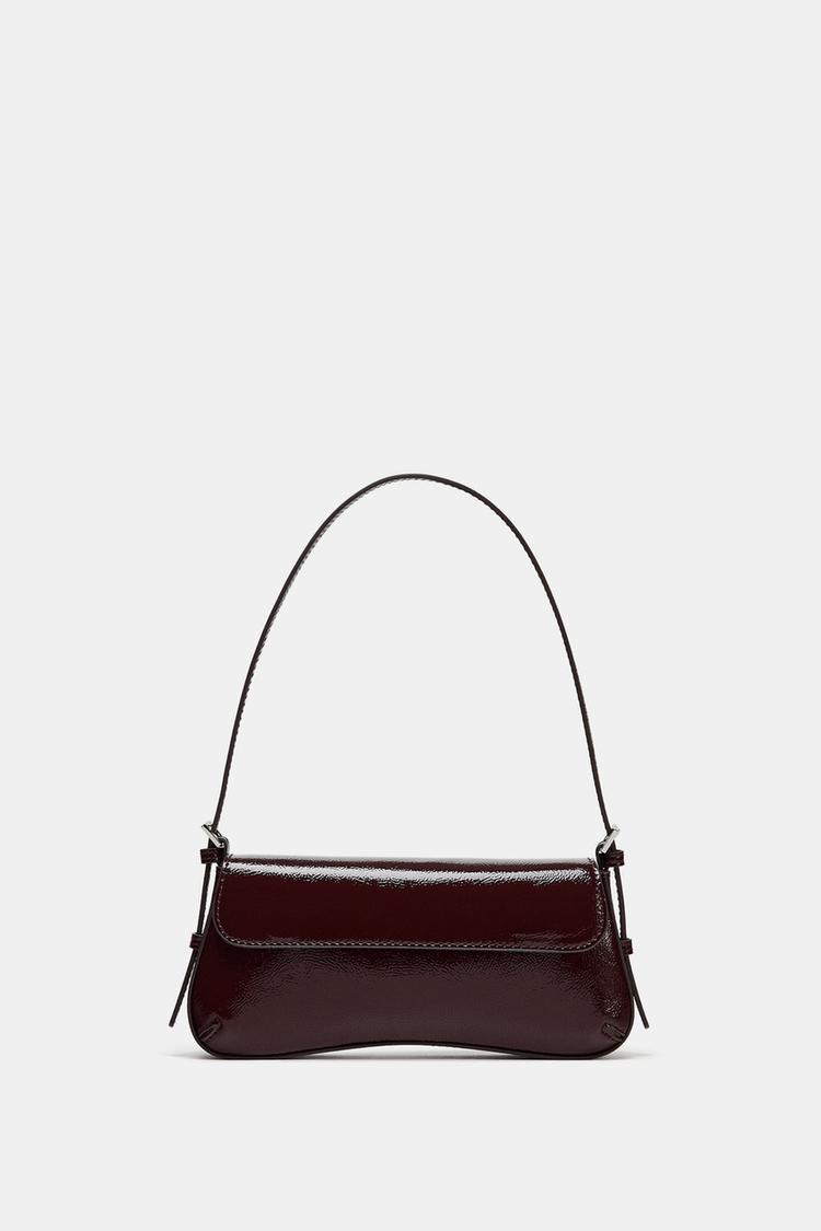 SHOULDER BAG WITH FLAP Burgundy Red ZARA South Africa