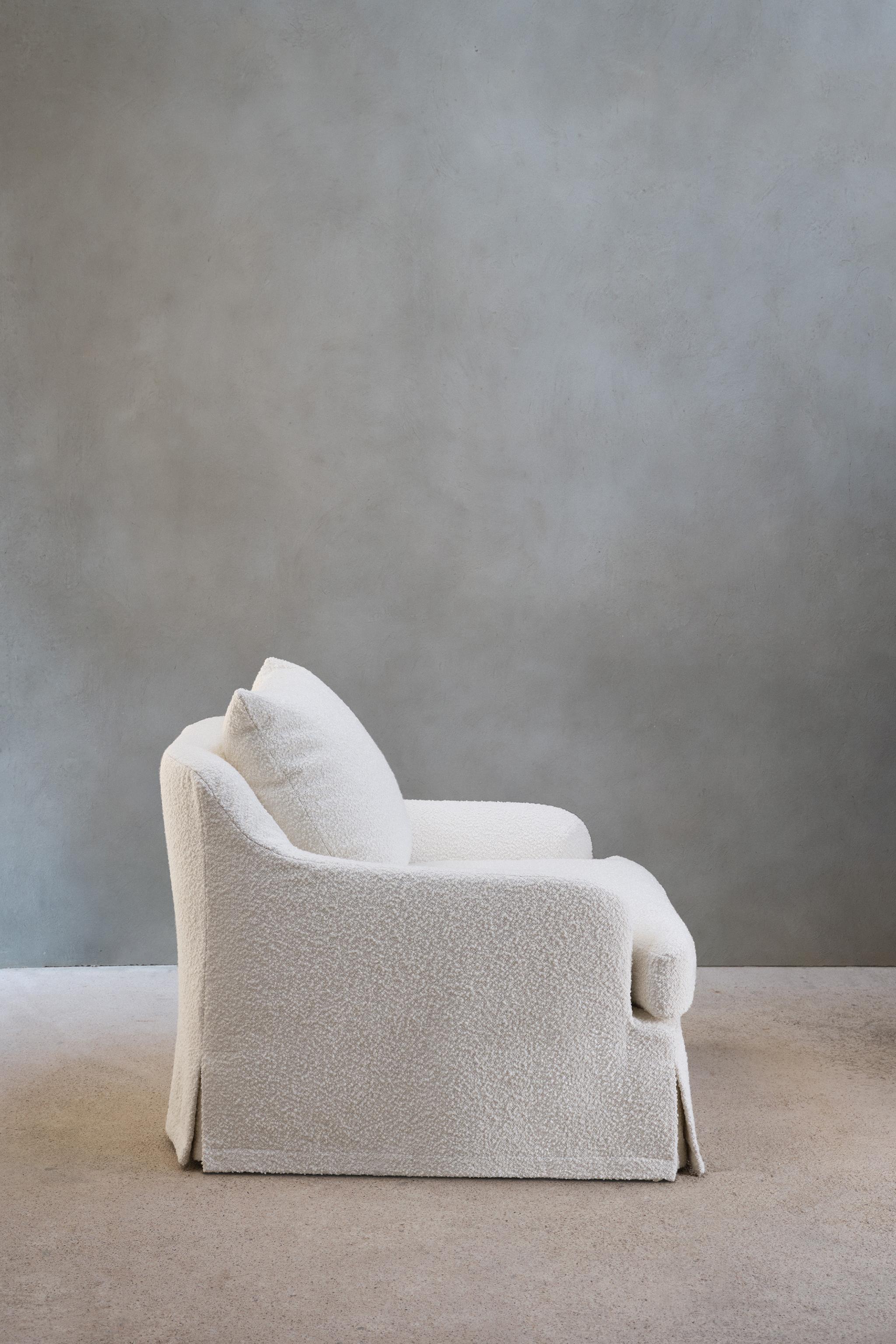 ARMCHAIR 01 BOUCLÉ COVER — Ecru