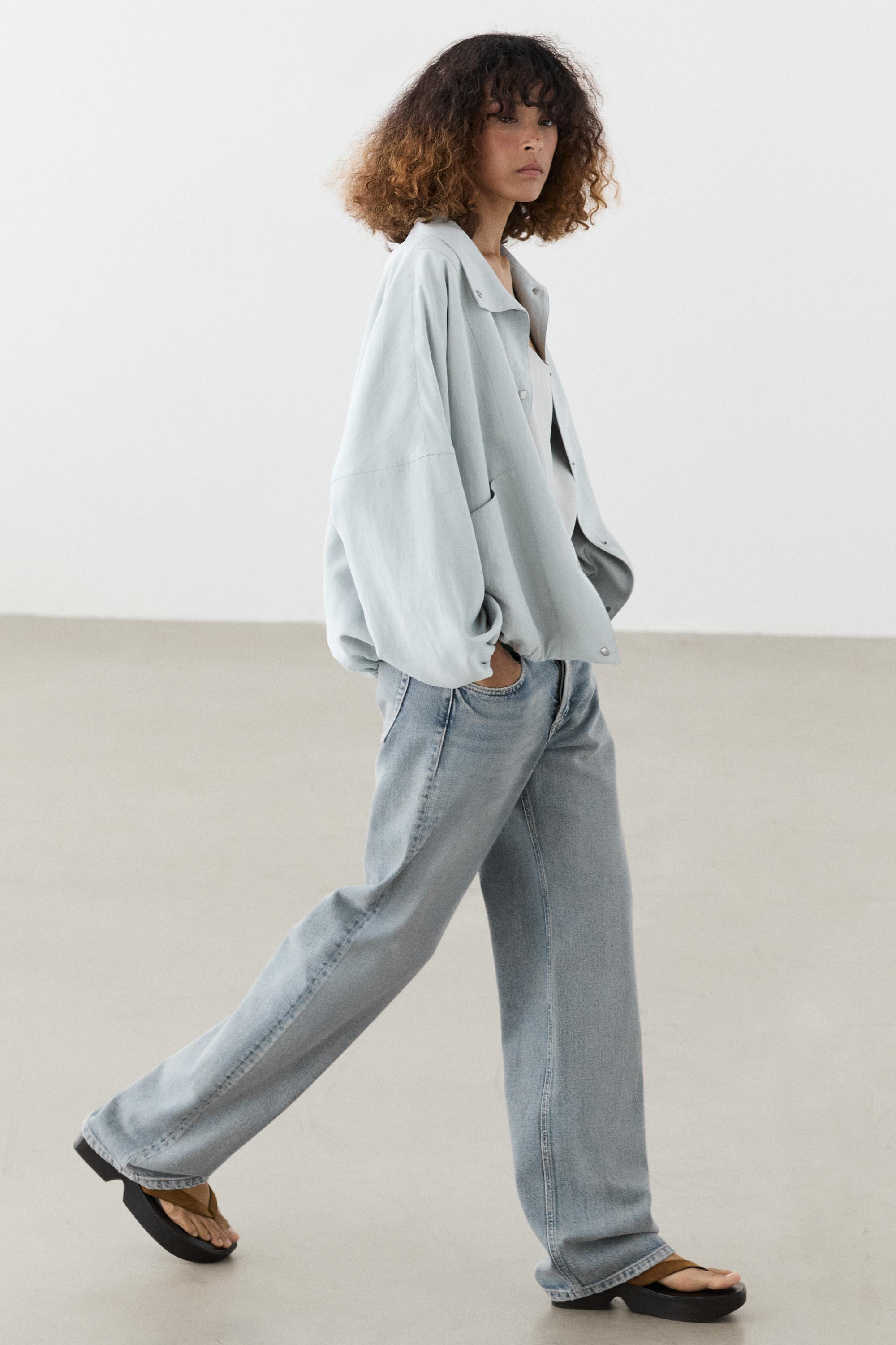 High collar bomber jacket with pocket details