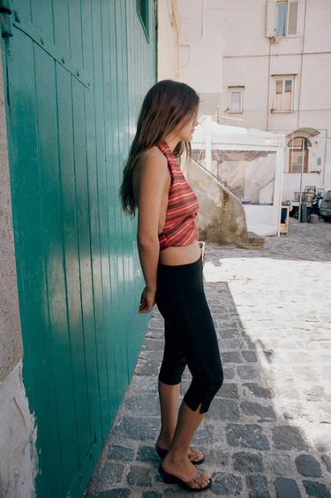 PANTALON CAPRI STRETCH - Noir de Zara - Image 3