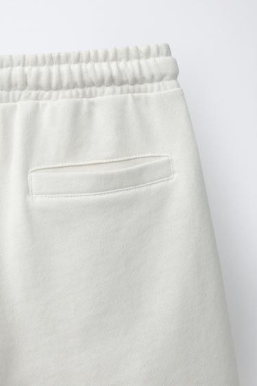 PLUSH JOGGING BERMUDA SHORTS - Ecru by Zara - Image 3