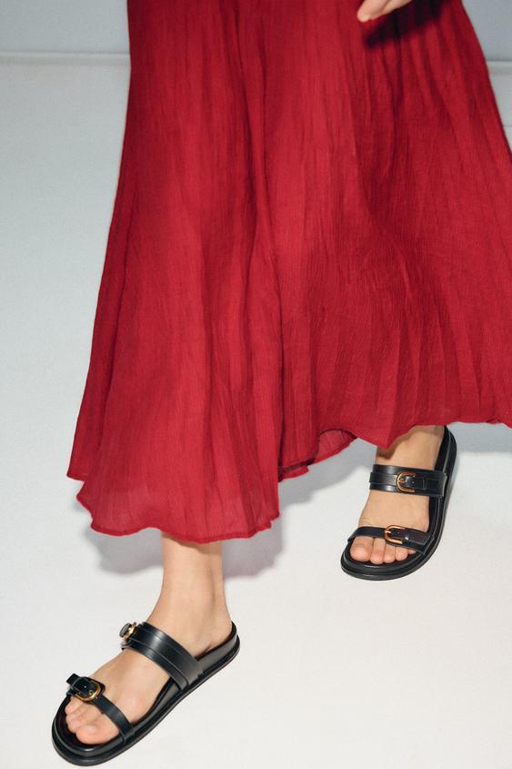 Sandalias Negras Zara Sandalias Planas Zara Rebajas Sandalias