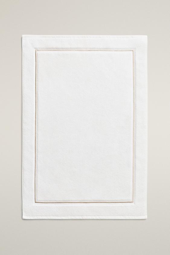 BATH MAT WITH TRIM - Beige by Zara - Image 0