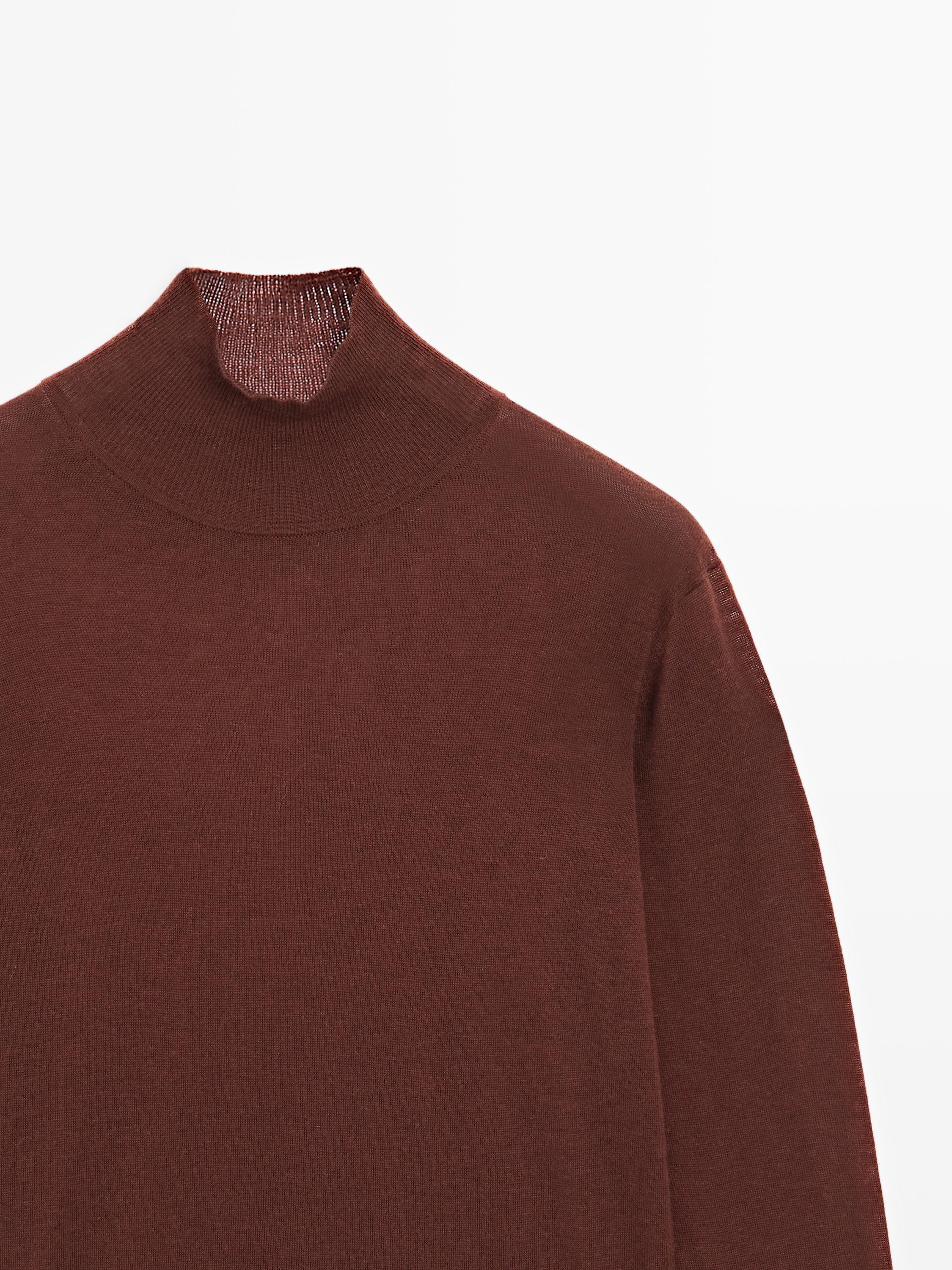 100% wool knit mock turtleneck sweater - STUDIO