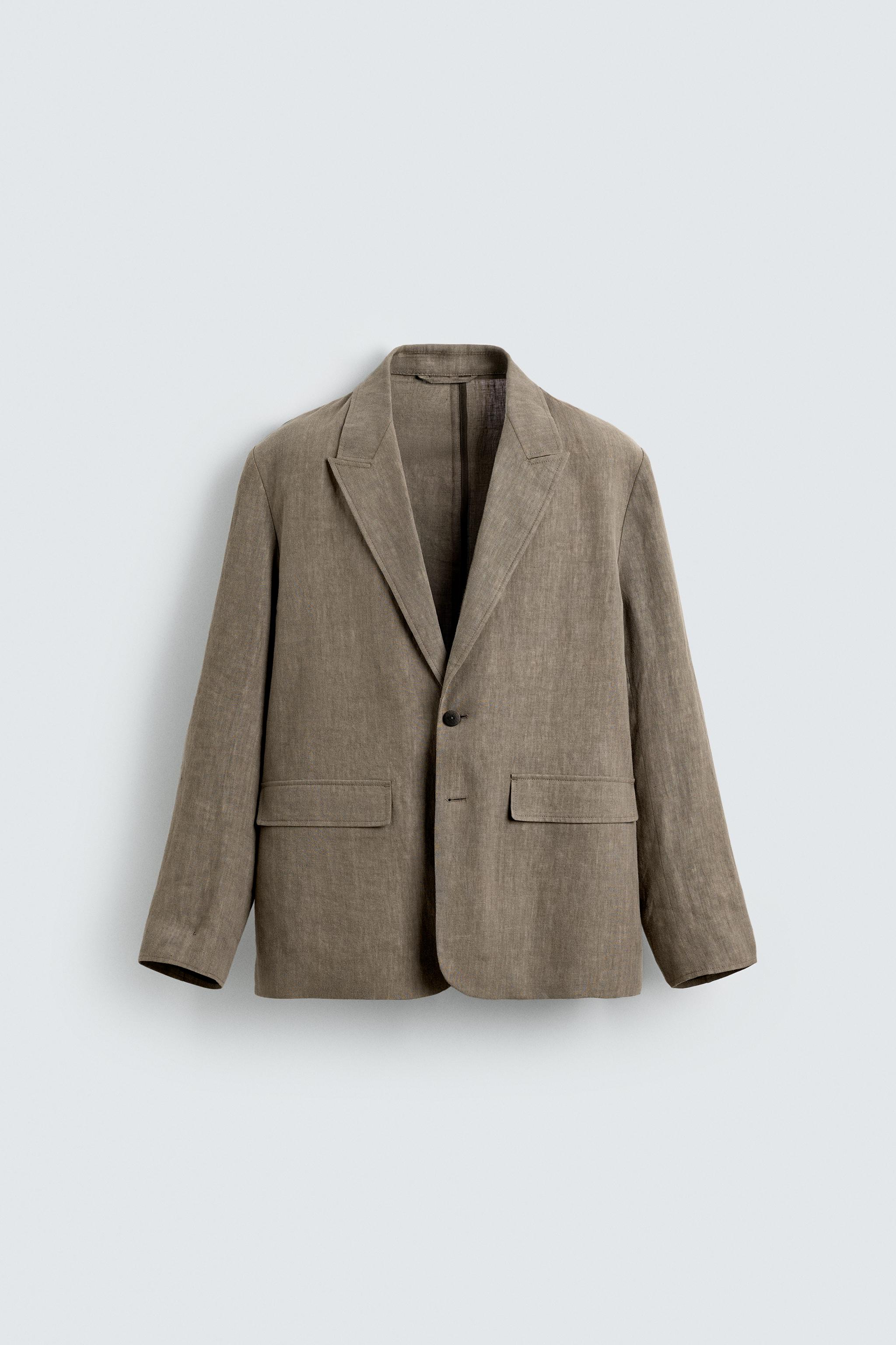 ZARA リネンスーツ 100％リネンスーツブレザー - ライトベージュ | ZARA Japan / 日本