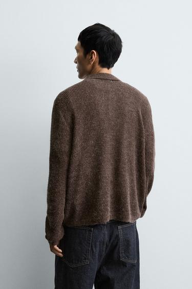 TEXTURED KNIT POLO SHIRT - Brown by Zara - Image 2