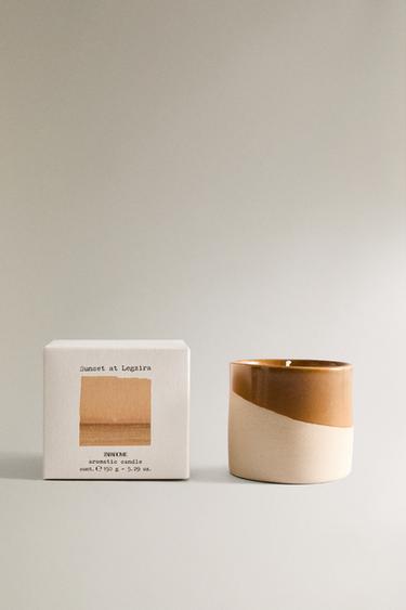 (150 G) SUNSET AT LEGZIRA SCENTED CANDLE - SAND/BROWN by Zara