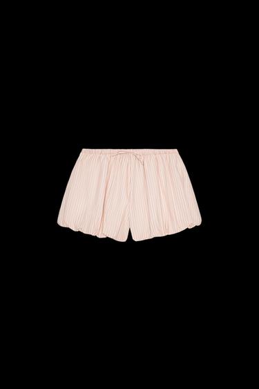 STRIPED CULOTTES SHORTS - Pink / White by Zara - Image 0