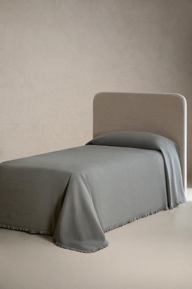 CHILDREN'S BEDSPREAD WITH RUFFLES - Grey by Zara - Image 1