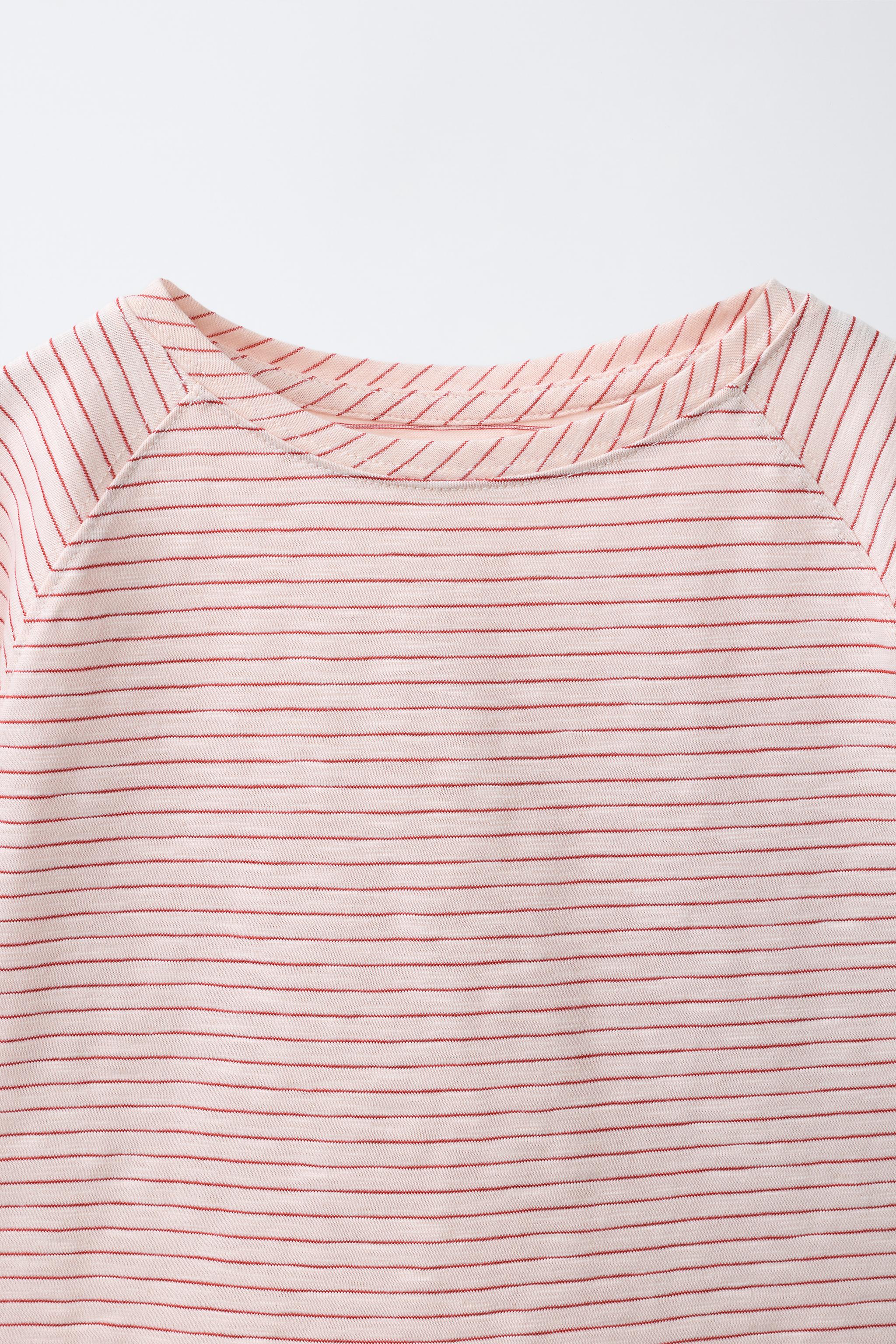 STRIPED RAGLAN SLEEVE T-SHIRT