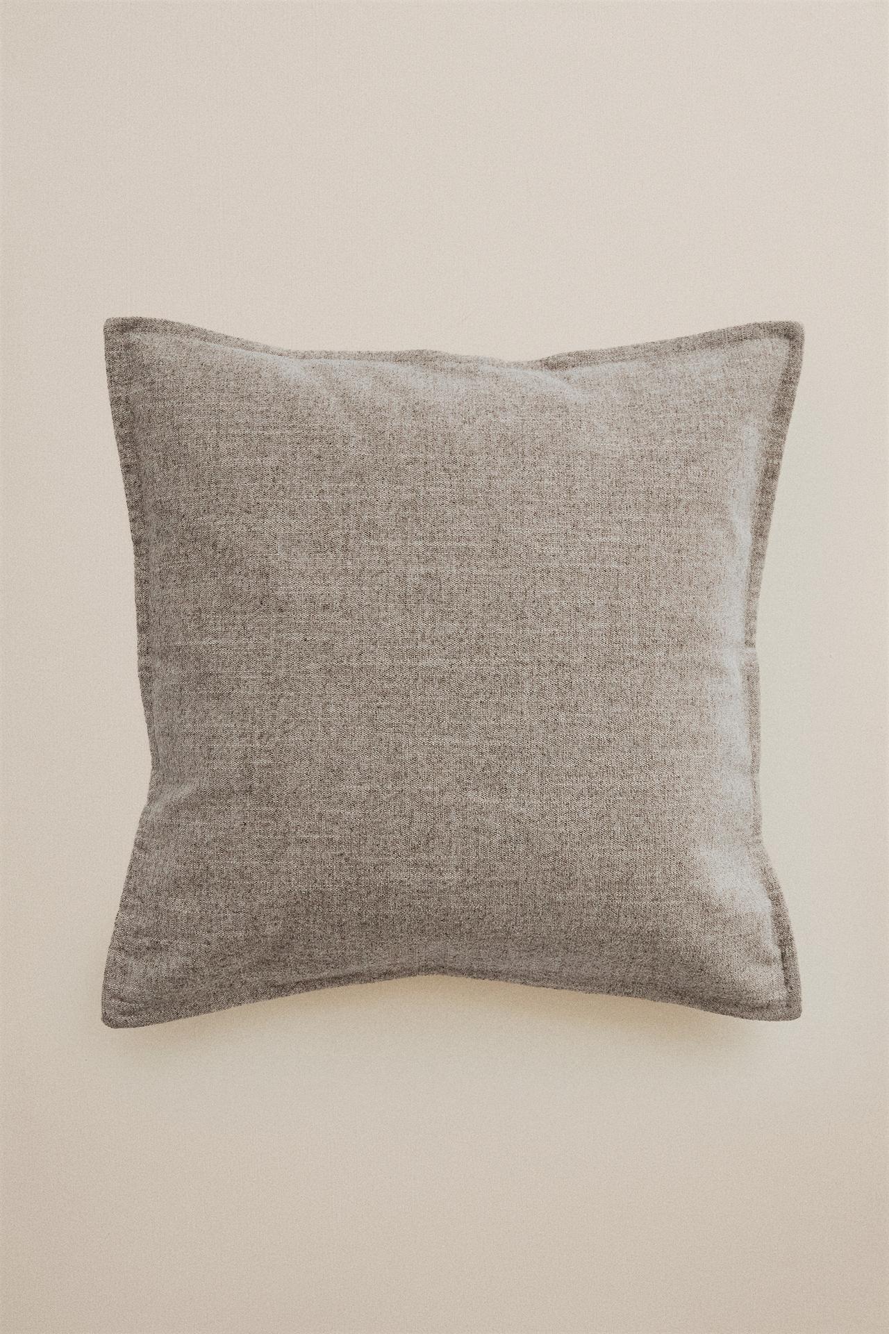VELVET CUSHION COVER — Beige