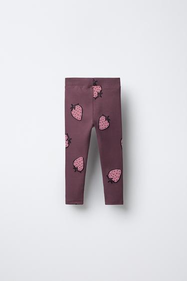 PRINTED LEGGINGS - Burgundy by Zara - Image 1