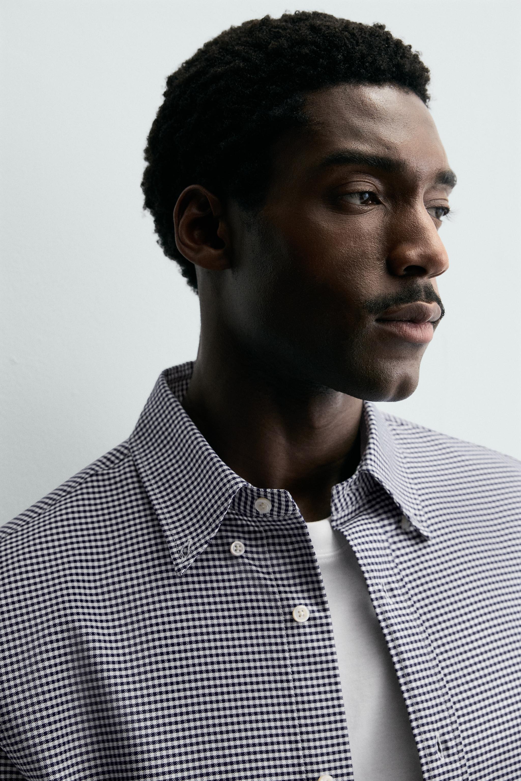 CHEMISE À CARREAUX EN COTON