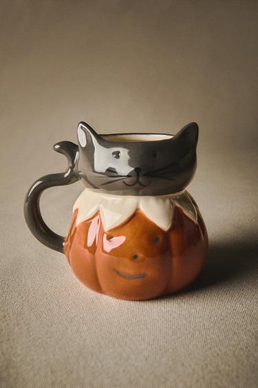 TASSE CÉRAMIQUE ENFANT CHAT HALLOWEEN - Gris de Zara - Image 4