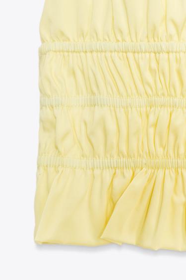 TOP HALTER SATINÉ - Jaune de Zara - Image 6