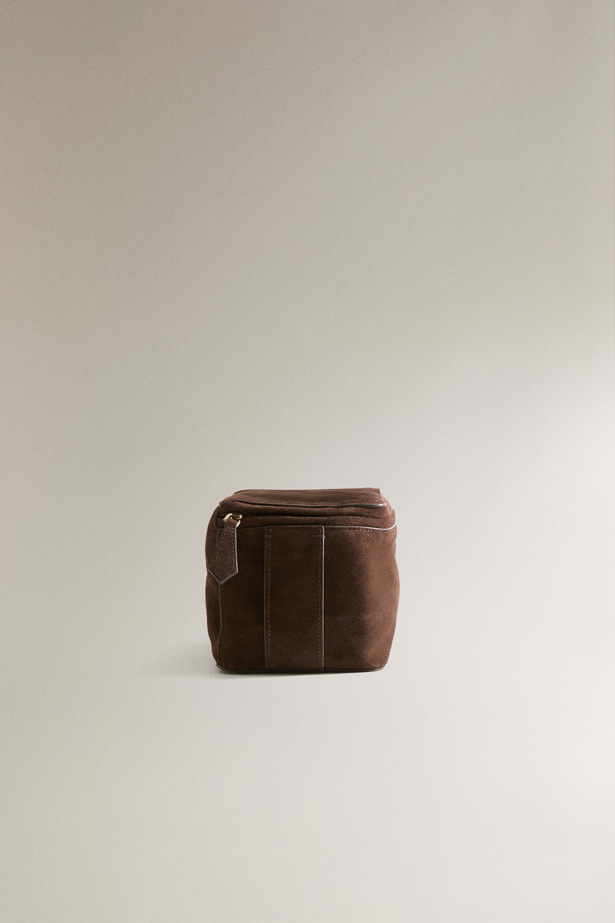SPLIT SUEDE MAKEUP BAG