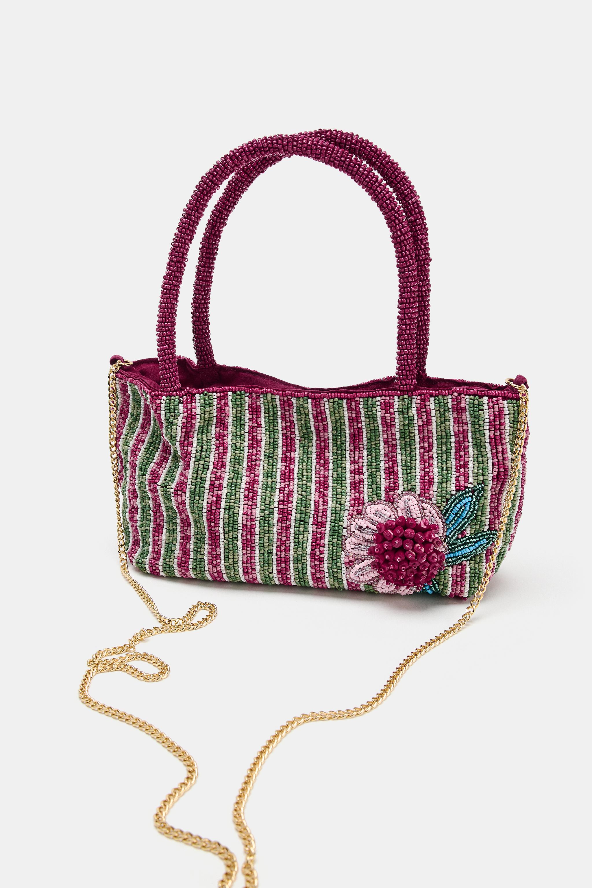 Zara Boncuklu Mini Çanta görsel 4