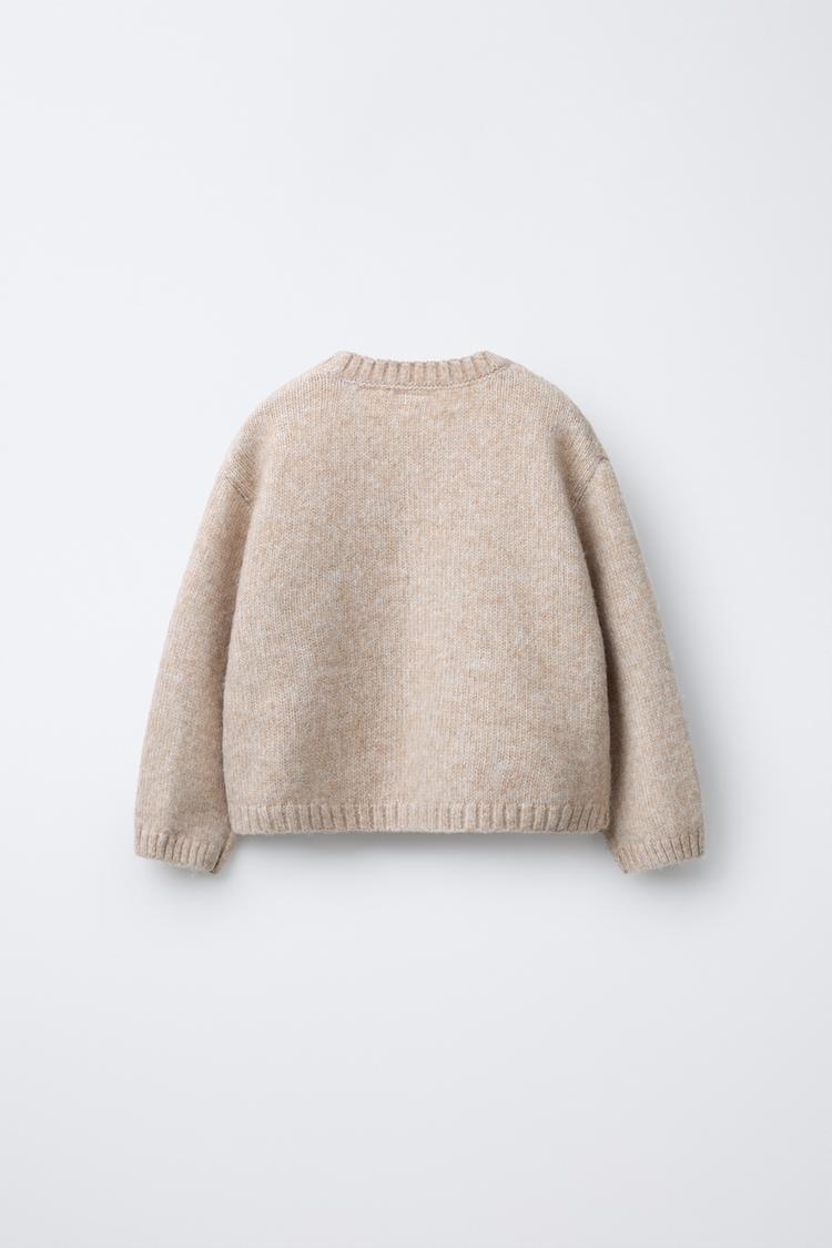 EMBROIDERED KNIT SWEATER WITH WOOL
