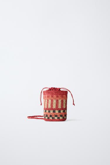 SAC BANDOULIÈRE EN RAFIA - Rouge de Zara - Image 1