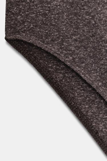 BODY DOUX À COL CHEMINÉE - marron chiné de Zara - Image 4