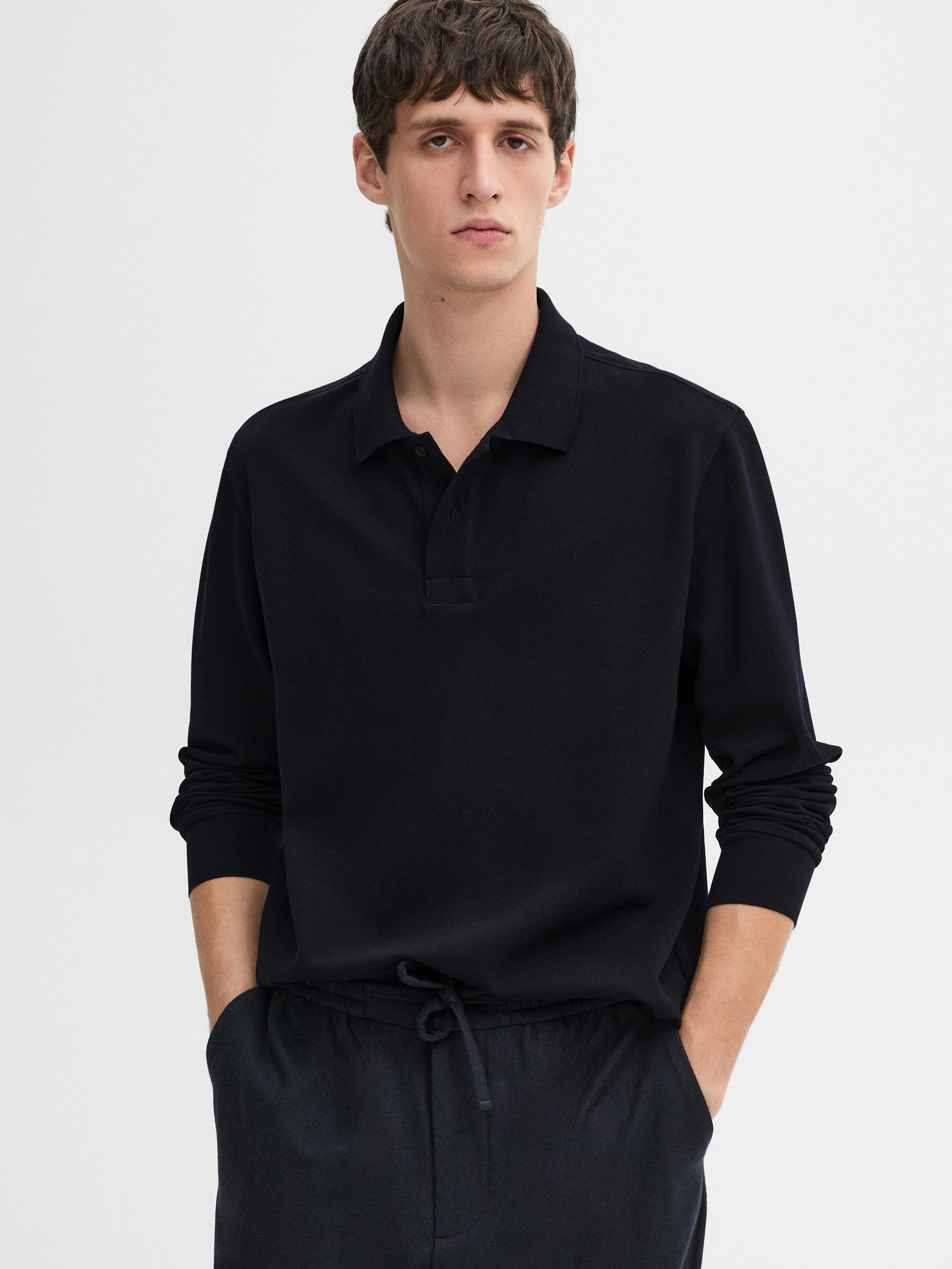 Cotton blend knit polo sweater - Navy blue | ZARA United States Cotton blend knit polo sweater - Navy blue | ZARA United States