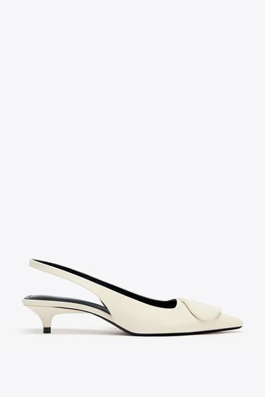 SLINGBACK DETAIL - Ecru White by Zara