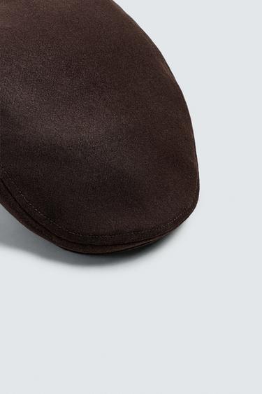 WOOL BLEND BERET - Brown by Zara - Image 1