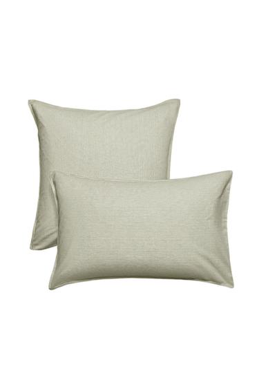 FEDERA GUANCIALE A RIGHE DOUBLE-FACE - Verde di Zara