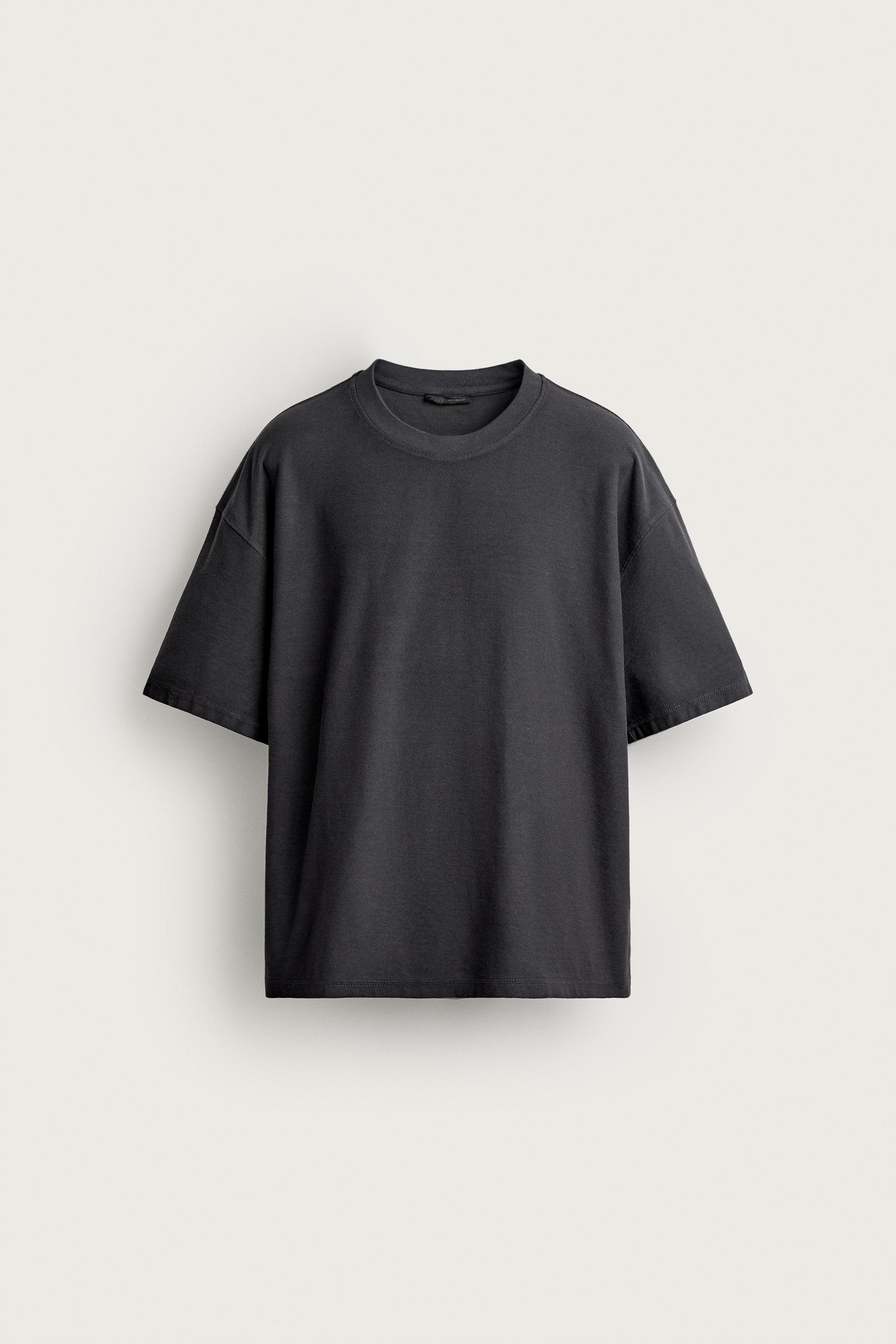 RELAXED FIT SEAM T-SHIRT — Dark anthracite