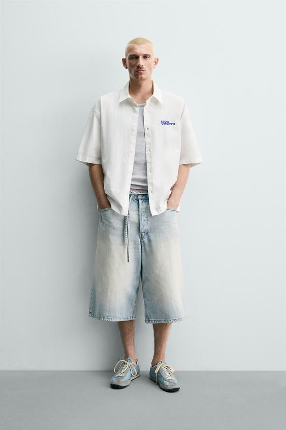 WASHED GRAPHIC PRINT SHIRT from Zara - $59.90