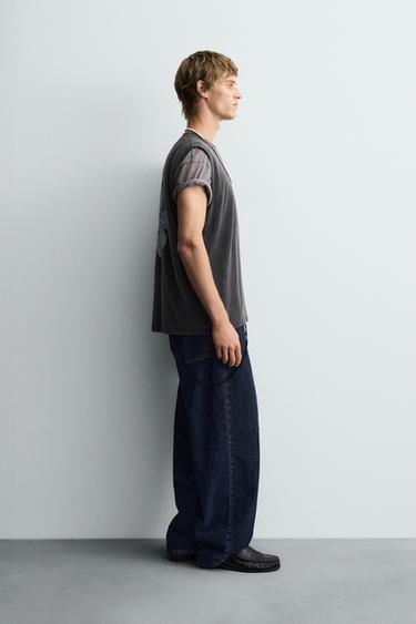 WASHED PRINT TANK TOP - Anthracite grey by Zara - Image 3