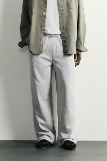 PANTALON DE JOGGING BASIQUE DÉCONTRACTÉ - Gris chiné de Zara