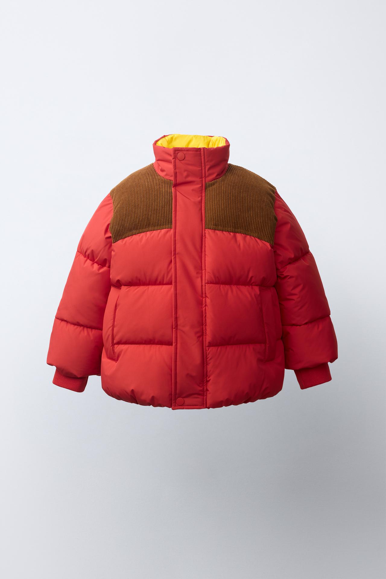 COMBINED WATER-REPELLENT PUFFER COAT — Red