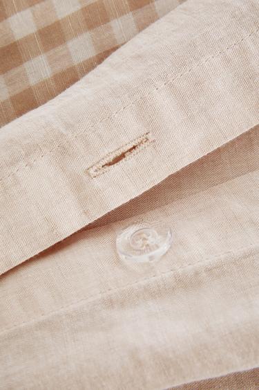CHILDREN’S GINGHAM CHECK FITTED SHEET - Pink by Zara - Image 4