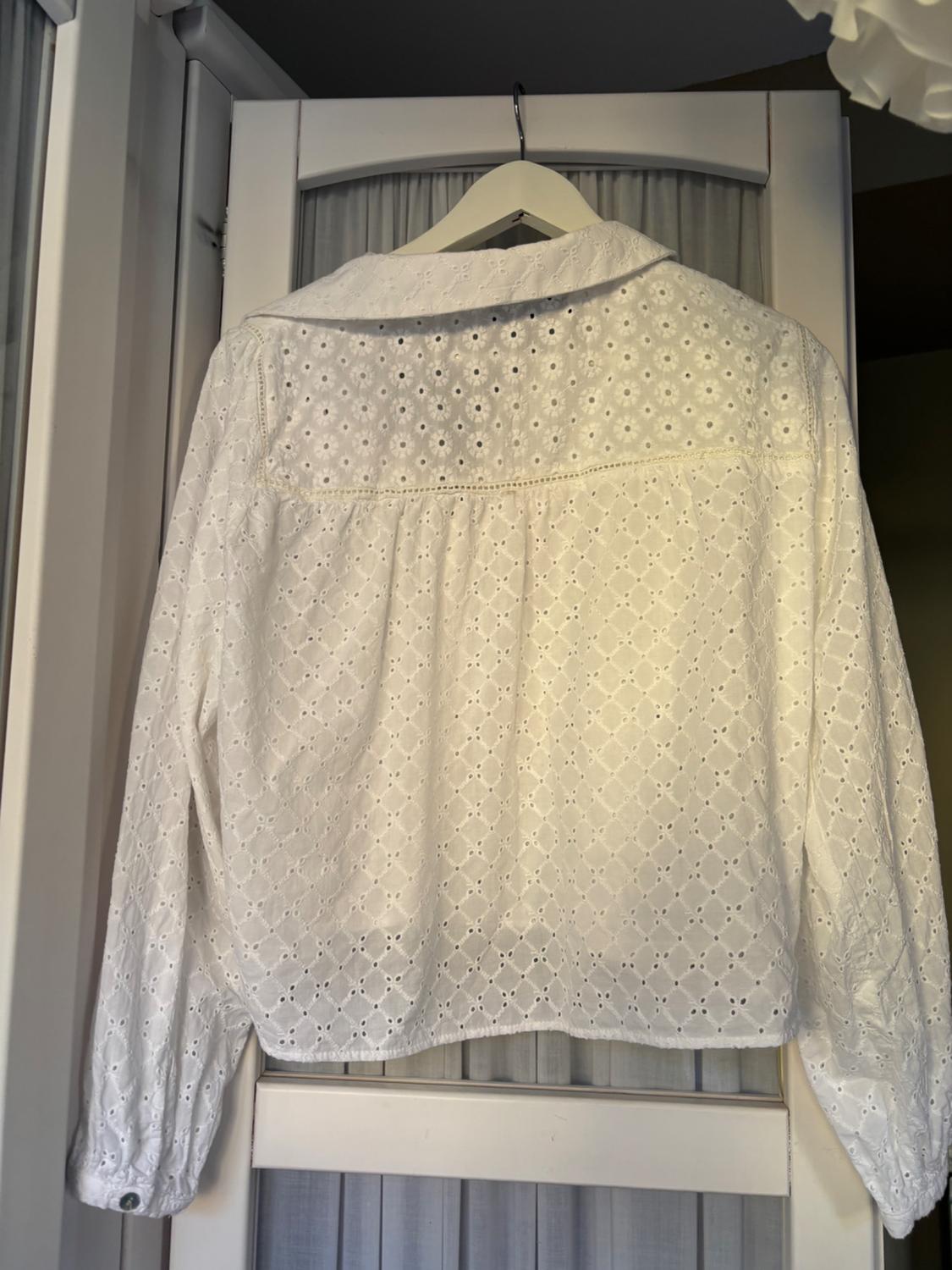 CROPPED SHIRT WITH CUTWORK EMBROIDERY - Image 2