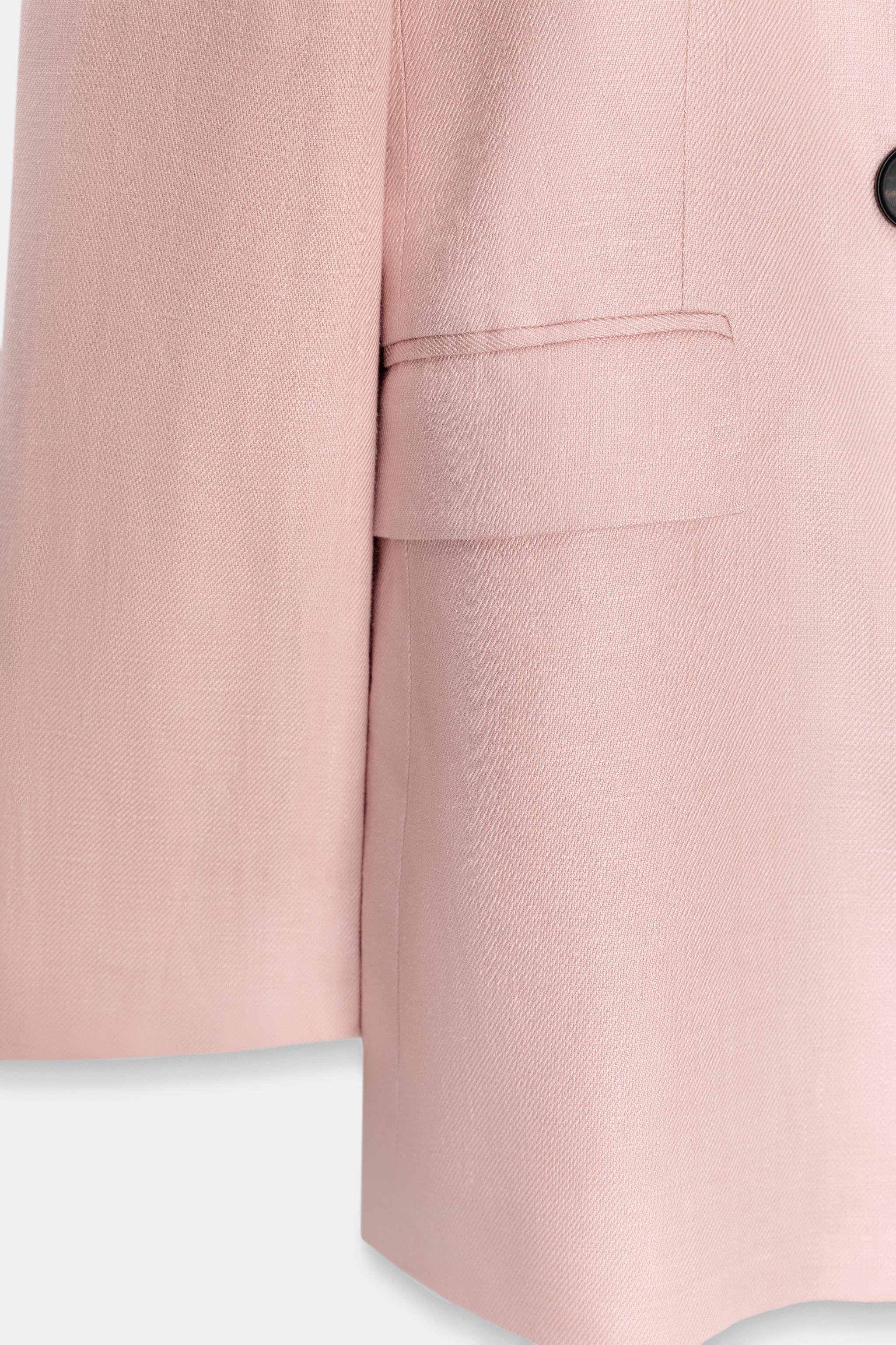 100% LINEN DOUBLE-BREASTED BLAZER