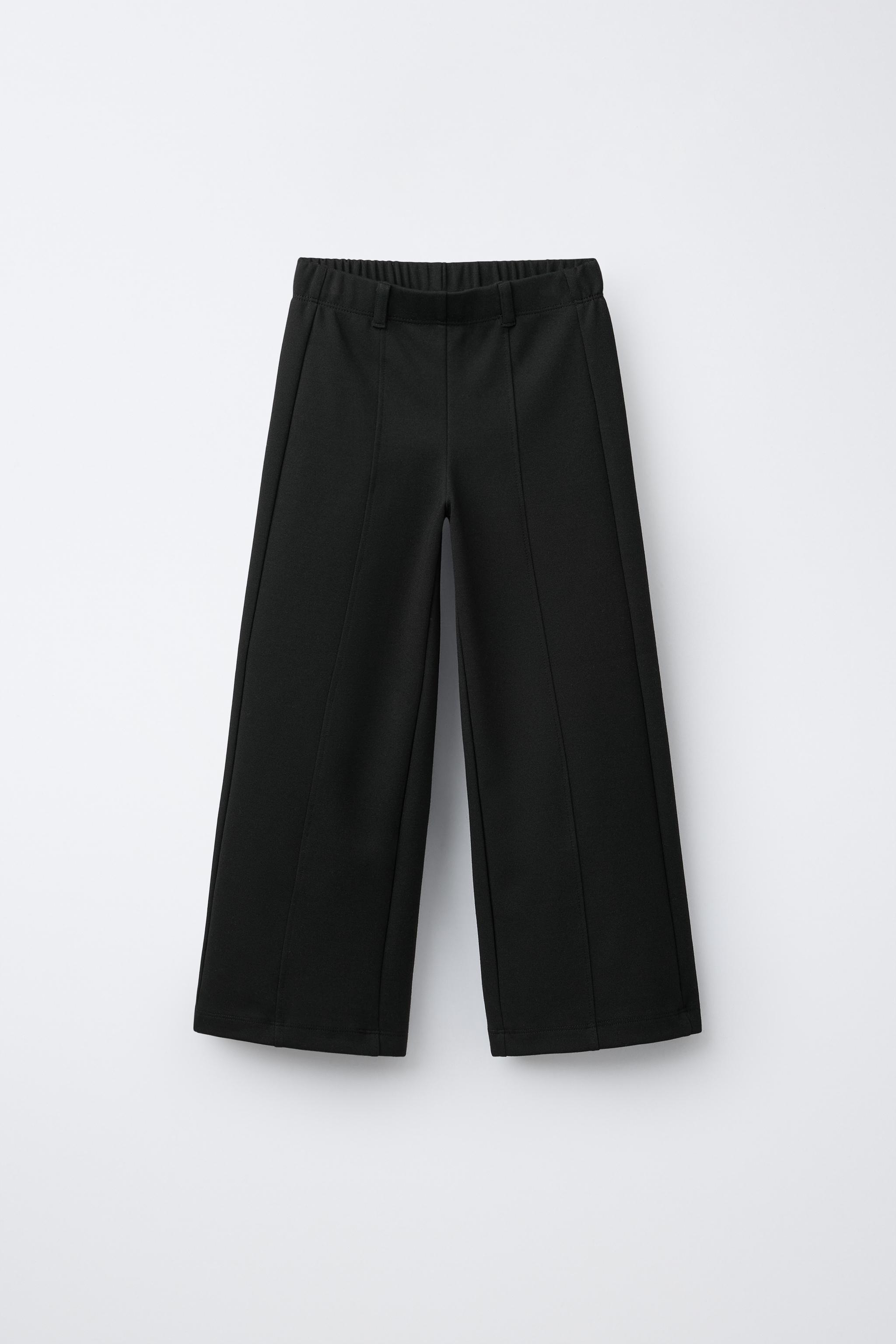 PONTE KNIT WIDE LEG PANTS