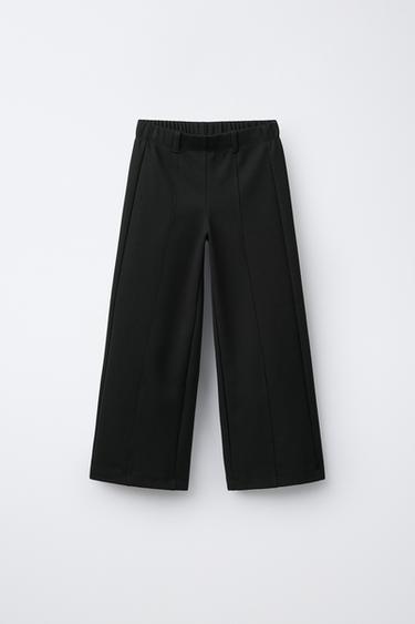 폰테 로마 와이드 레그 팬츠 - Zara의 블랙 - 이미지 0
