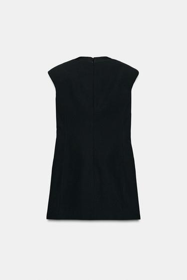 ROBE COURTE À ÉPAULETTES ZW COLLECTION ÉDITION LIMITÉE - Noir de Zara - Image 4