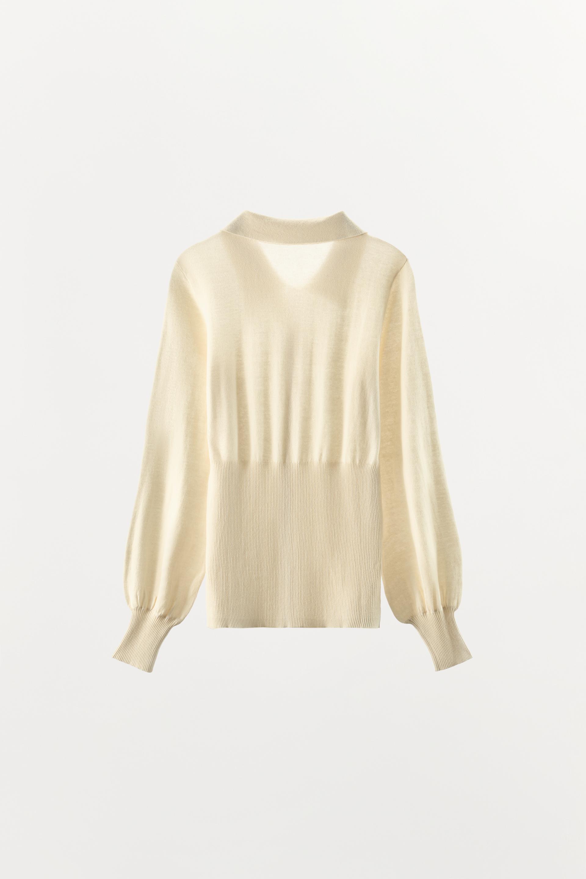 BUTTONED KNIT POLO SWEATER thumbnail 6
